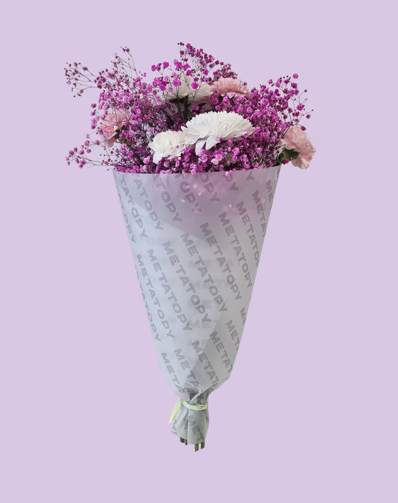 Ramo de flores cono metatopy rosa